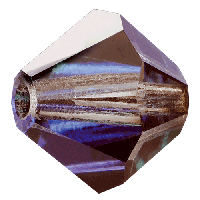 06-MC-00010-29536 Bicones Crystal Heliotrope 6 mm. 24 Pc-11473