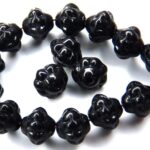 0010047 Jet Glass Bead 6 x 5,5 mm. 70 Pc.-0
