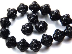 0010047 Jet Glass Bead 6 x 5,5 mm. 70 Pc.-0