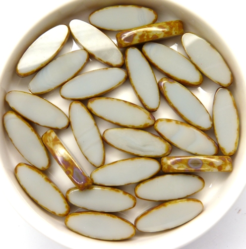 0020025 Opaque Grey Travertin Table Cut Bead. 6 Pc.-11416