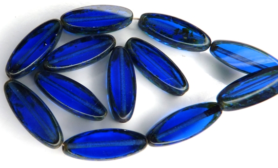 0090001 Dark Sapphire Travertin Table Cut Bead. 6 Pc.-11261