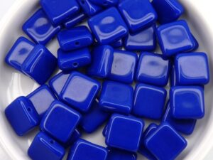 0090024 Opaque Blue square Bead. 30 Pc.-0