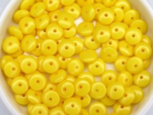 0130009 Opaque Yellow Rondelle 100 Pc.-0