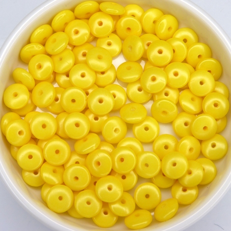0130009 Opaque Yellow Rondelle 100 Pc.-0 0130009 Opaque Yellow Rondelle 100 Pc.-0