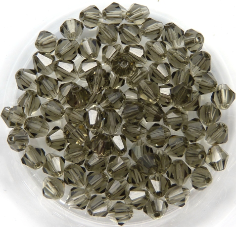 04-MC-40030 Bicones Dark Black Diamond 4 mm. 50 Pc.-11014