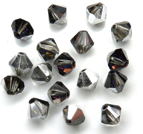 06-MC-00010-29536 Bicones Crystal Heliotrope 6 mm. 24 Pc-11474