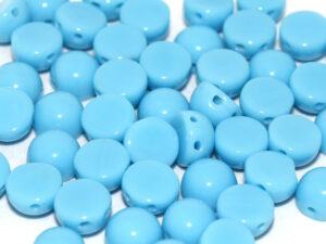 2HC-6-63020 2-Hole Cabochon Opaque Blue Turquoise 25 Pc.-0