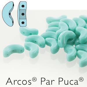ARC-63130 Opaque Green Turquoise Arcos par Puca 10 gram-0 ARC-63130 Opaque Green Turquoise Arcos par Puca 10 gram-0
