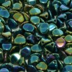 PI-23980-21455 Jet Green Iris Pinch beads. 10 gram-0
