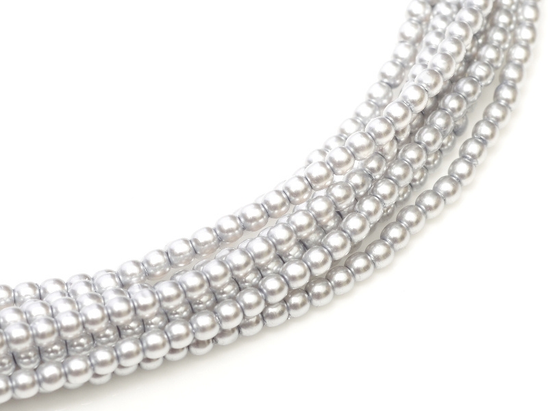 02-132-19001-70483 Shiny Platinum Glasparels 2 mm 02-132-19001-70483 Shiny Platinum Glasparels 2 mm