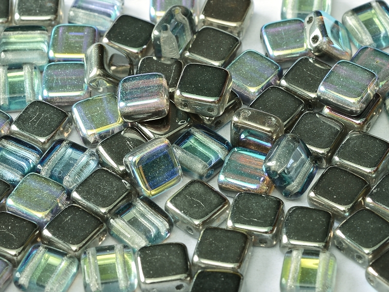 TH-00030-98537 2Hole Square Crystal Graphite Rainbow 20 Pc.-0 TH-00030-98537 2Hole Square Crystal Graphite Rainbow 20 Pc.-0