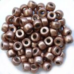 0030050 Silky Light Brown Roller Bead. 30 Pc.-0
