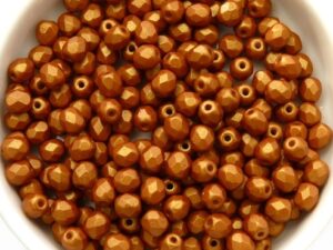 0030188 Gold Shine Brownish Red facet 4 mm. 50 Pc.-11672