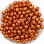 0030189 Gold Shine Brick Red facet 4 mm. 50 Pc.-0