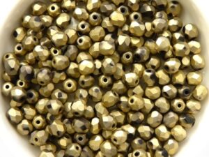 0030293 Jet Full Dorado Matt facet 4 mm. 50 Pc.-11664