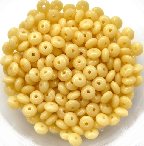 0040033 Opaque light Beige Rondelle 80 Pc.-11772