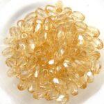 0040210 Crystal Champagne Oval Facet 6 x 4 mm. 30 Pc.-0