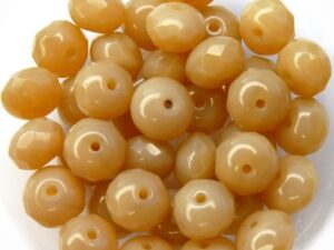 0040216 Opal Beige Donut Facet 9 x 6 mm. 10 Pc.-11784