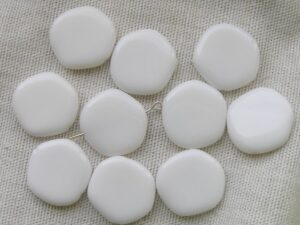 0140023 Chalk White, 5 kantige platte schijf. 13 Pc.-11576