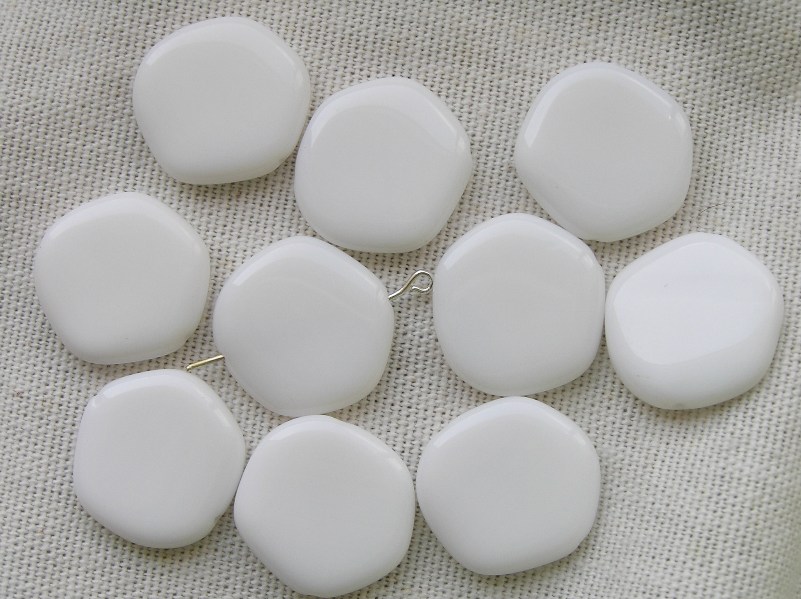 0140023 Chalk White, 5 kantige platte schijf. 13 Pc.-11576