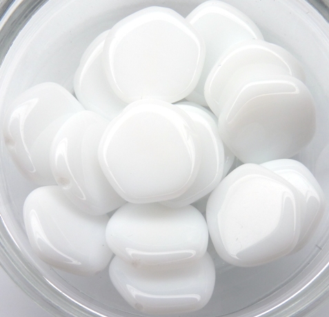 0140023 Chalk White, 5 kantige platte schijf. 13 Pc.-11575