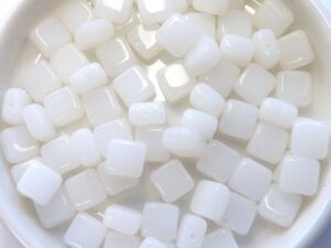 0140031 White Alabaster Square, 60 Pc.-11589