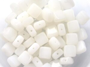 0140031 White Alabaster Square, 60 Pc.-0