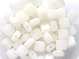 0140031 White Alabaster Square, 60 Pc.-0