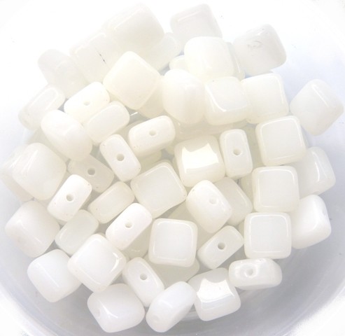 0140031 White Alabaster Square, 60 Pc.-0