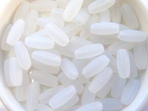 0140098 Matt White Opal, Rice Bead 50 Pc.-0