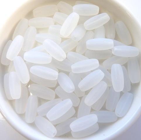 0140098 Matt White Opal, Rice Bead 50 Pc.-0