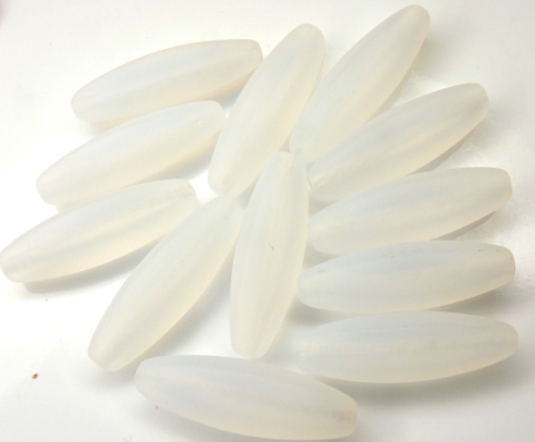 0140100 Matte White Opal Oval 7 Pc.-11632