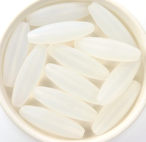 0140100 Matte White Opal Oval 7 Pc.-0