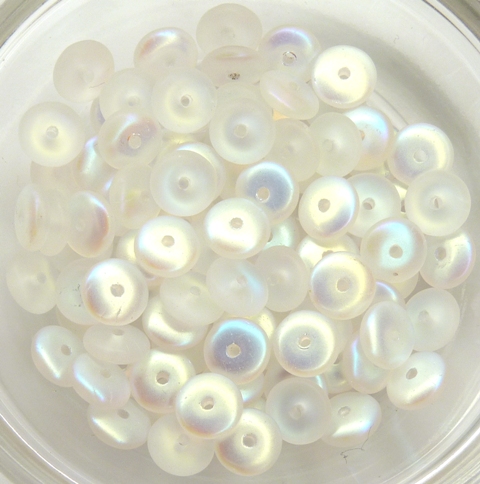 0140103 Matte Crystal AB Rondelle 100 Pc.-11636