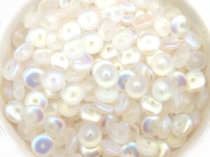 0140103 Matte Crystal AB Rondelle 100 Pc.-0