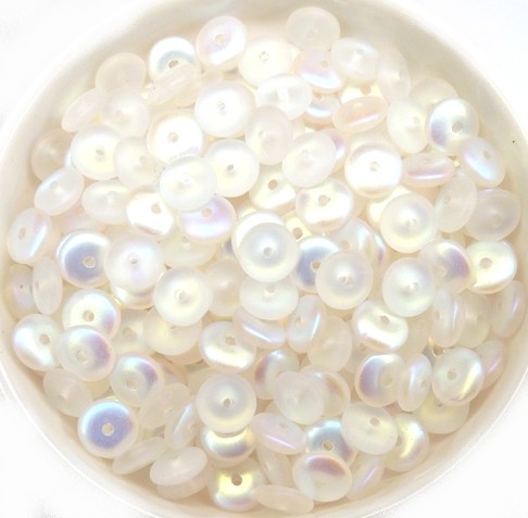 0140103 Matte Crystal AB Rondelle 100 Pc.-0 0140103 Matte Crystal AB Rondelle 100 Pc.-0