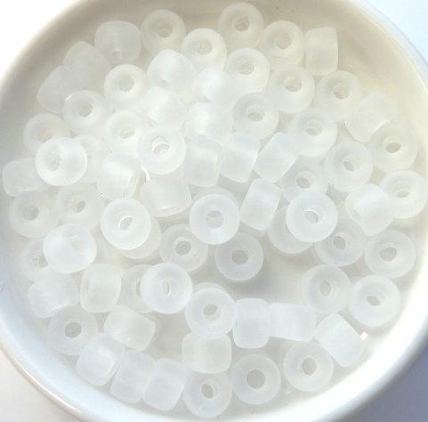 0140109 Matt Crystal, Roller Bead 60 Pc.-0 0140109 Matt Crystal, Roller Bead 60 Pc.-0