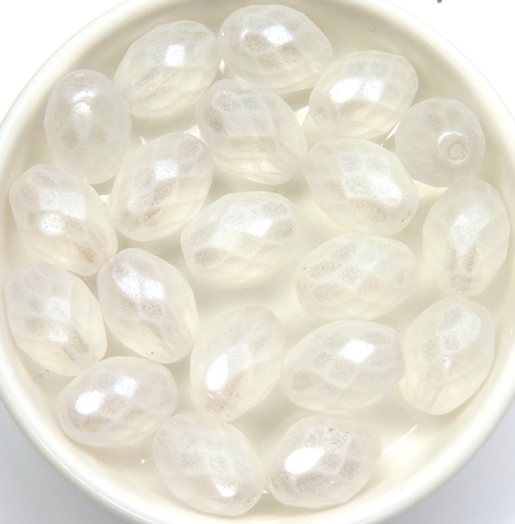 0140219 Matte Oval Crystal special coated. 6 Pc.-11647