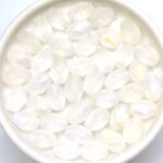 0140225 Matte Crystal AB Oval Facet 12 Pc.-0