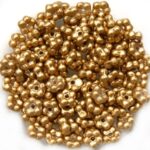 FN-00030-01710 Silky Gold Forget-Me-Not Beads 50 Pc.-0