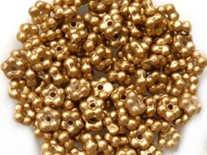 FN-00030-01710 Silky Gold Forget-Me-Not Beads 50 Pc.-0