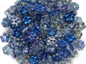 FN-30020-23101 Light Sapphire Blue Heliotrope Forget-Me-Not Beads 50 Pc.-0