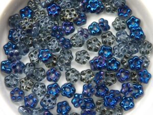 FN-30020-23101 Light Sapphire Blue Heliotrope Forget-Me-Not Beads 50 Pc.-11550
