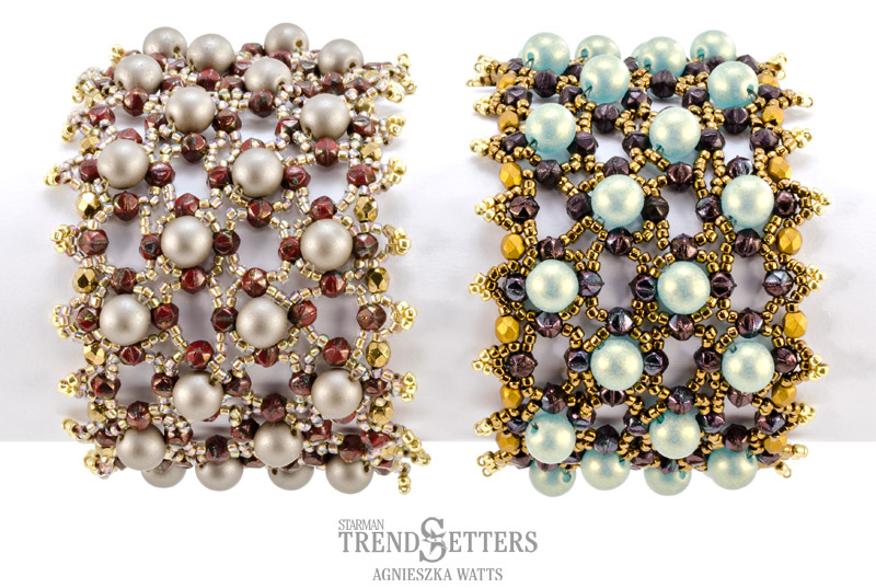 Sahara Sky by Agnieszka Watts, Free Pattern with TOHO 15/0 AND 6 mm. Round-11732