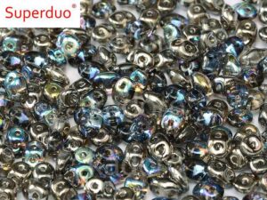 SD-00030-98537 Crystal Graphite Rainbow 10 gram SuperDuo-11659