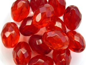 0050234 Siam (rood) Oval facet 13 x 10 mm. 6 Pc.-0