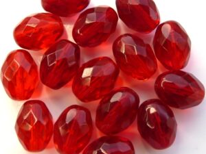 0050234 Siam (rood) Oval facet 13 x 10 mm. 6 Pc.-11812