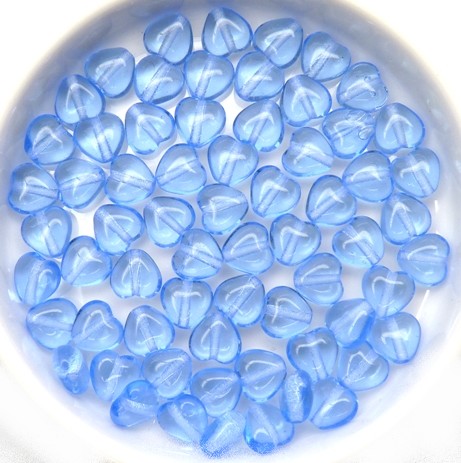 0090046 Light Sapphire Small Heart 40 Pc-0