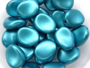 0090050 Silky Metallic Aqua Twisted Oval 12 Pc.-0