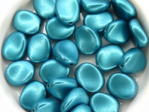 0090050 Silky Metallic Aqua Twisted Oval 12 Pc.-11860